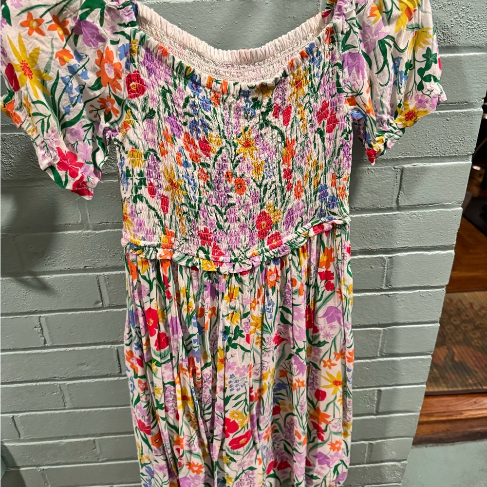 Mini Boden Multicolor Floral Kids Dress